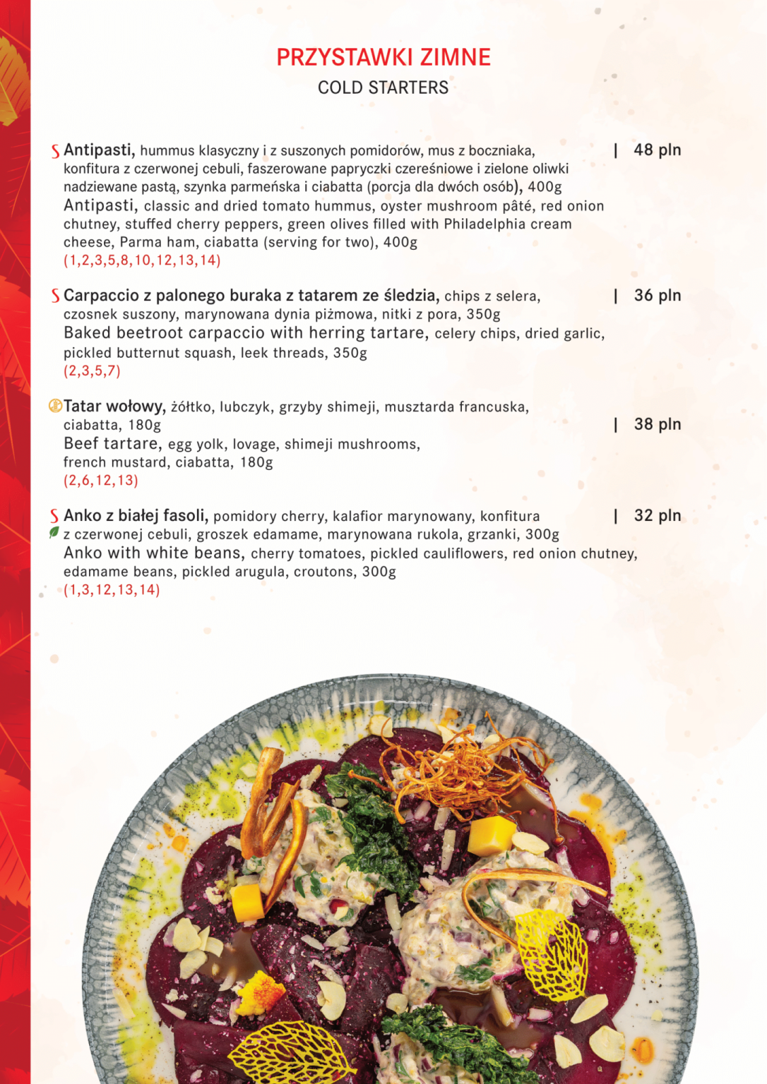 Menu - Restauracja Sante