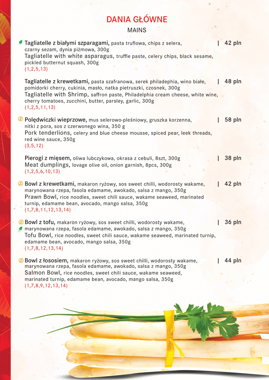 Menu - Restauracja Sante