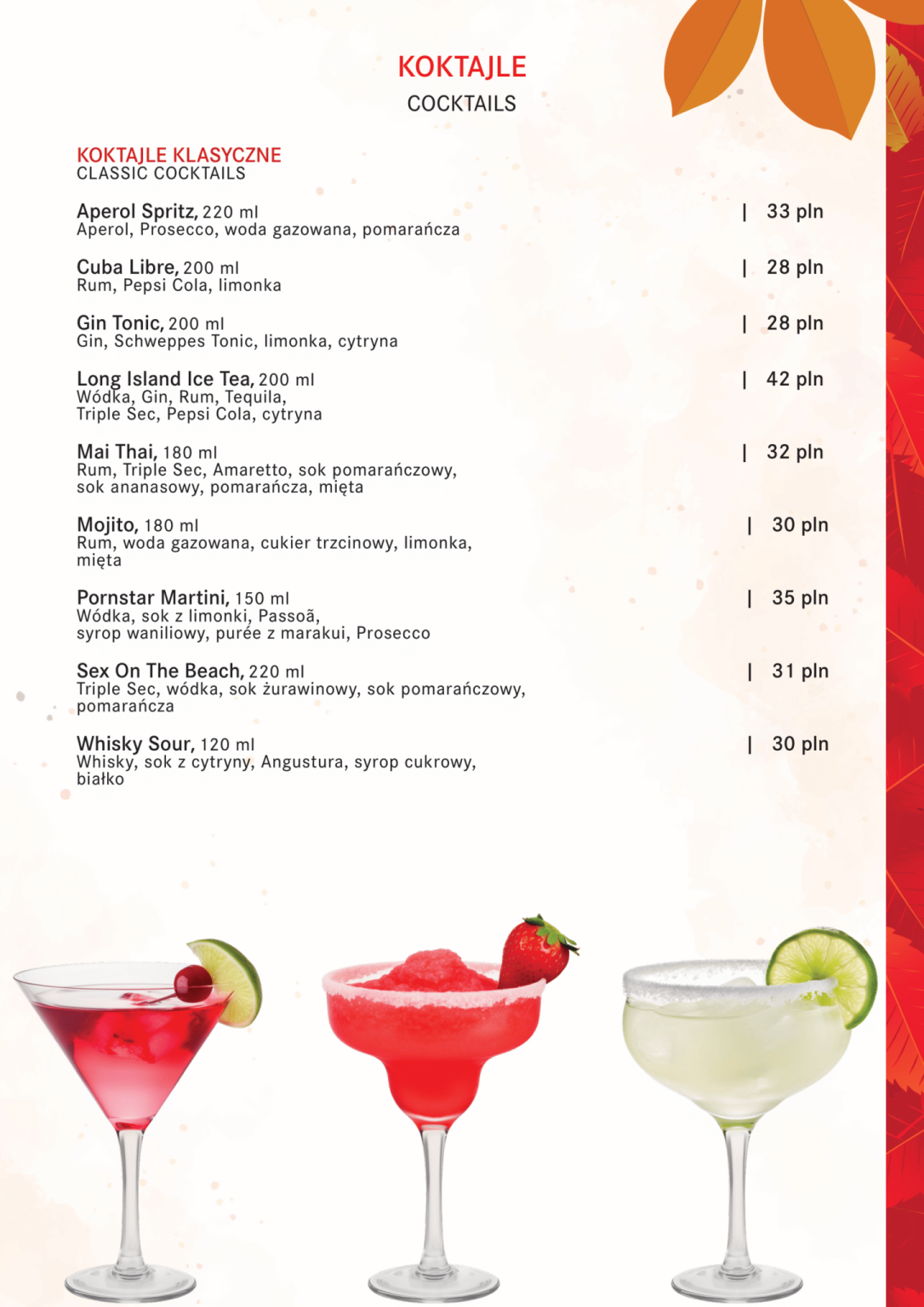 Menu - Restauracja Sante