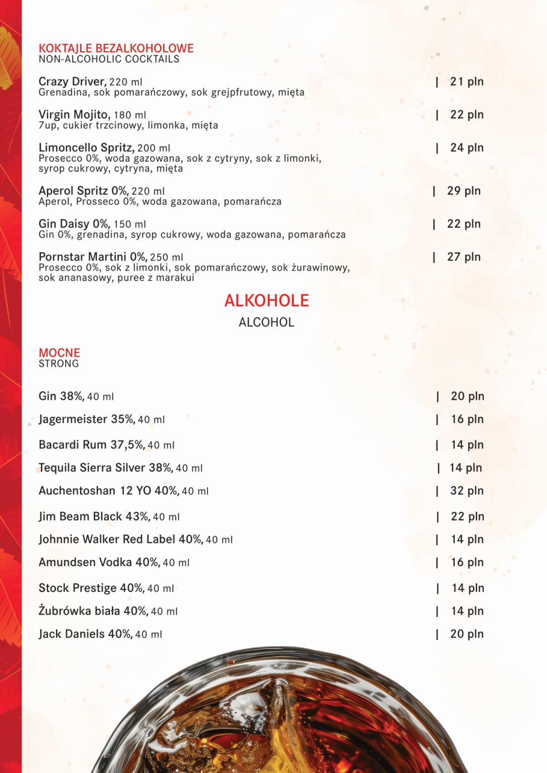 Menu - Restauracja Sante