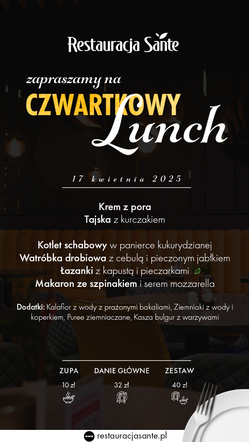 Menu - Restauracja Sante