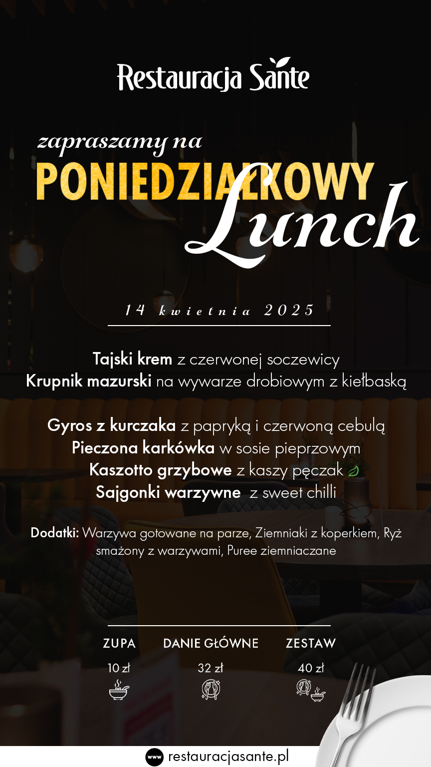 Menu - Restauracja Sante
