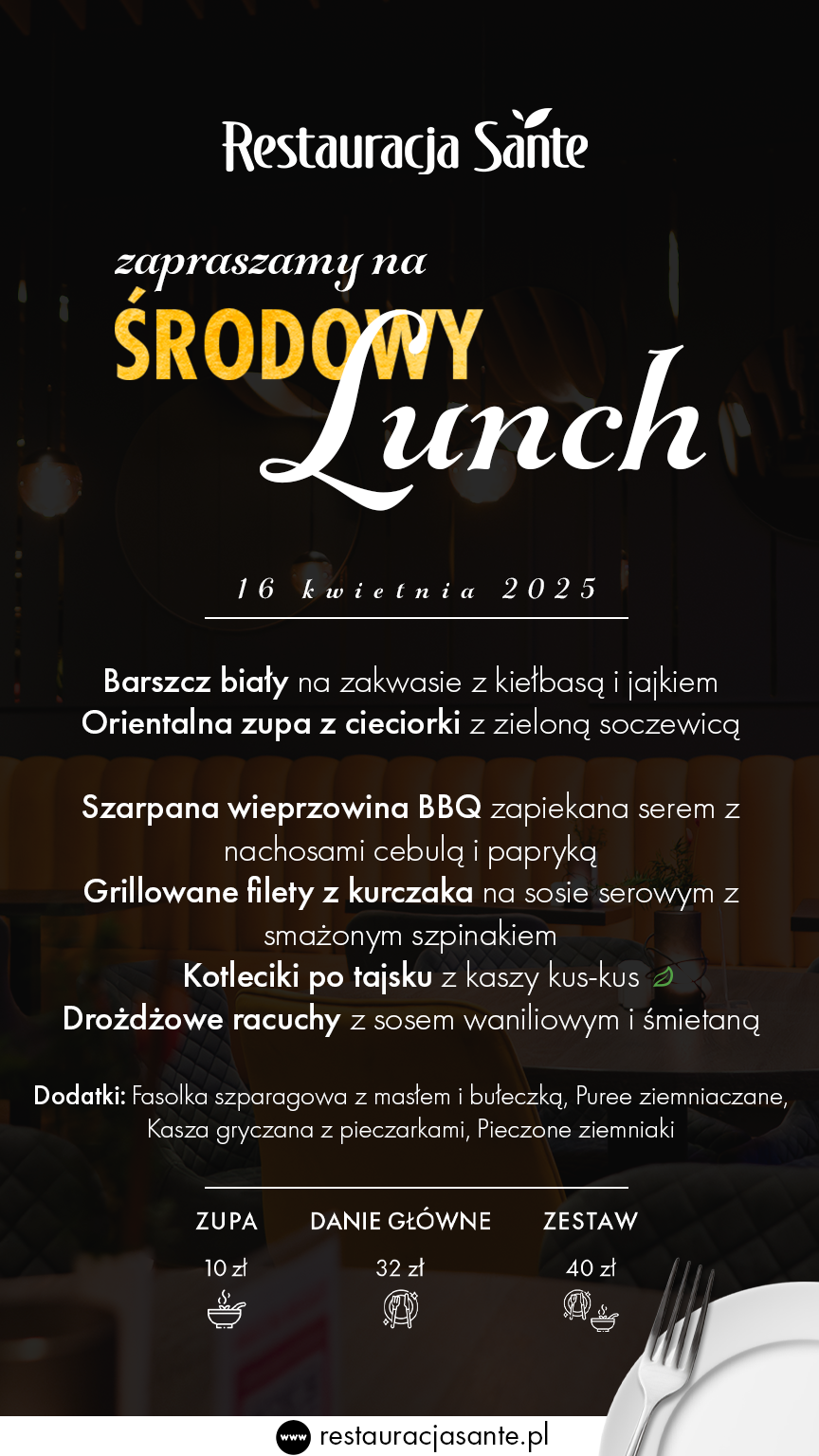 Menu - Restauracja Sante