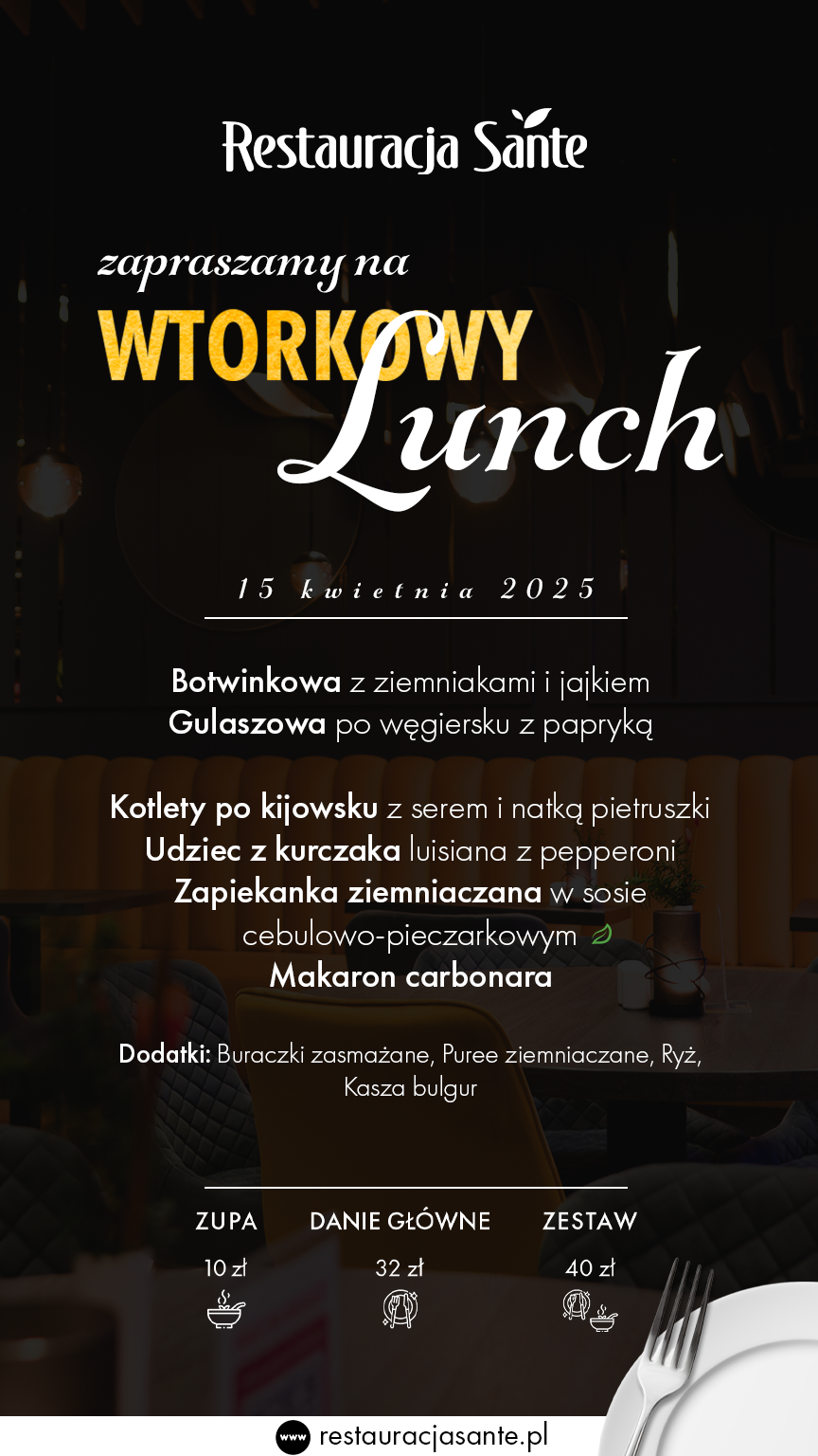Menu - Restauracja Sante