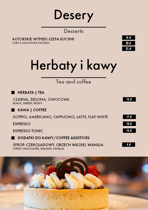 Menu - Restauracja Sante