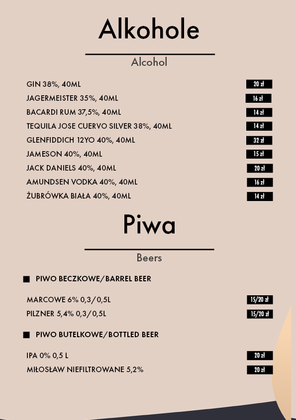 Menu - Restauracja Sante