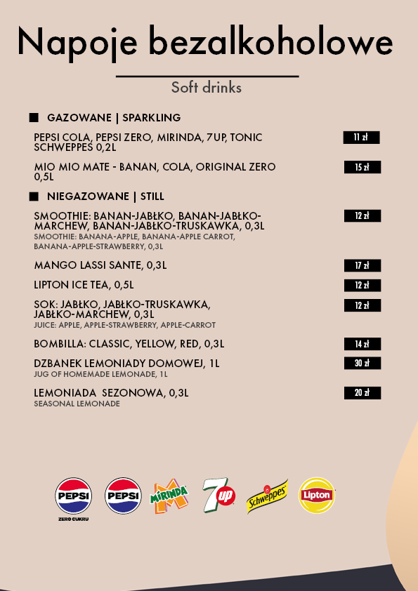 Menu - Restauracja Sante