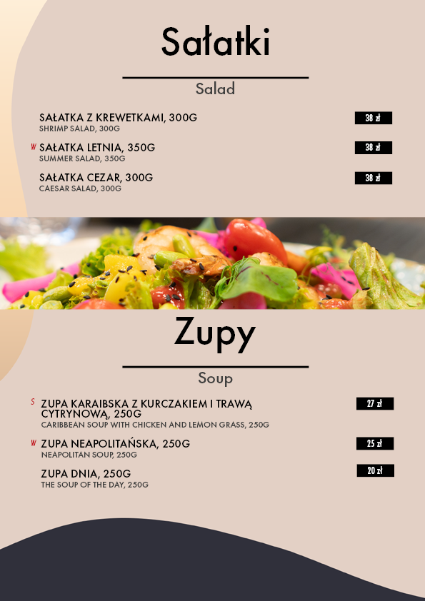 Menu - Restauracja Sante