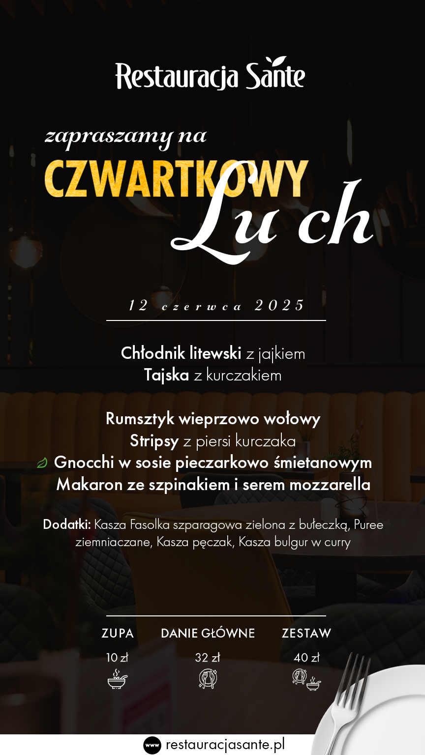 Menu - Restauracja Sante