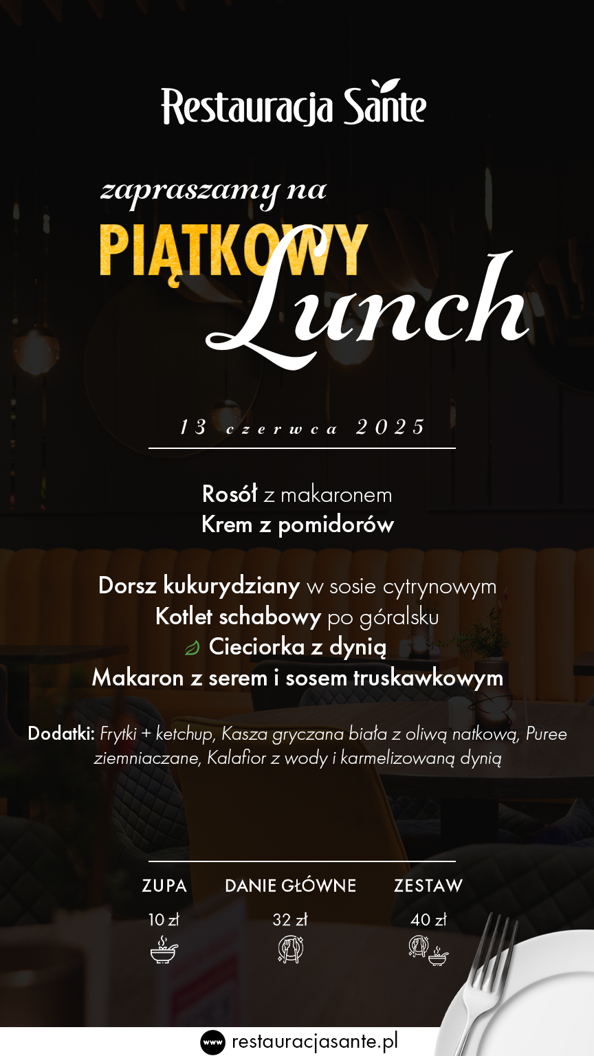 Menu - Restauracja Sante