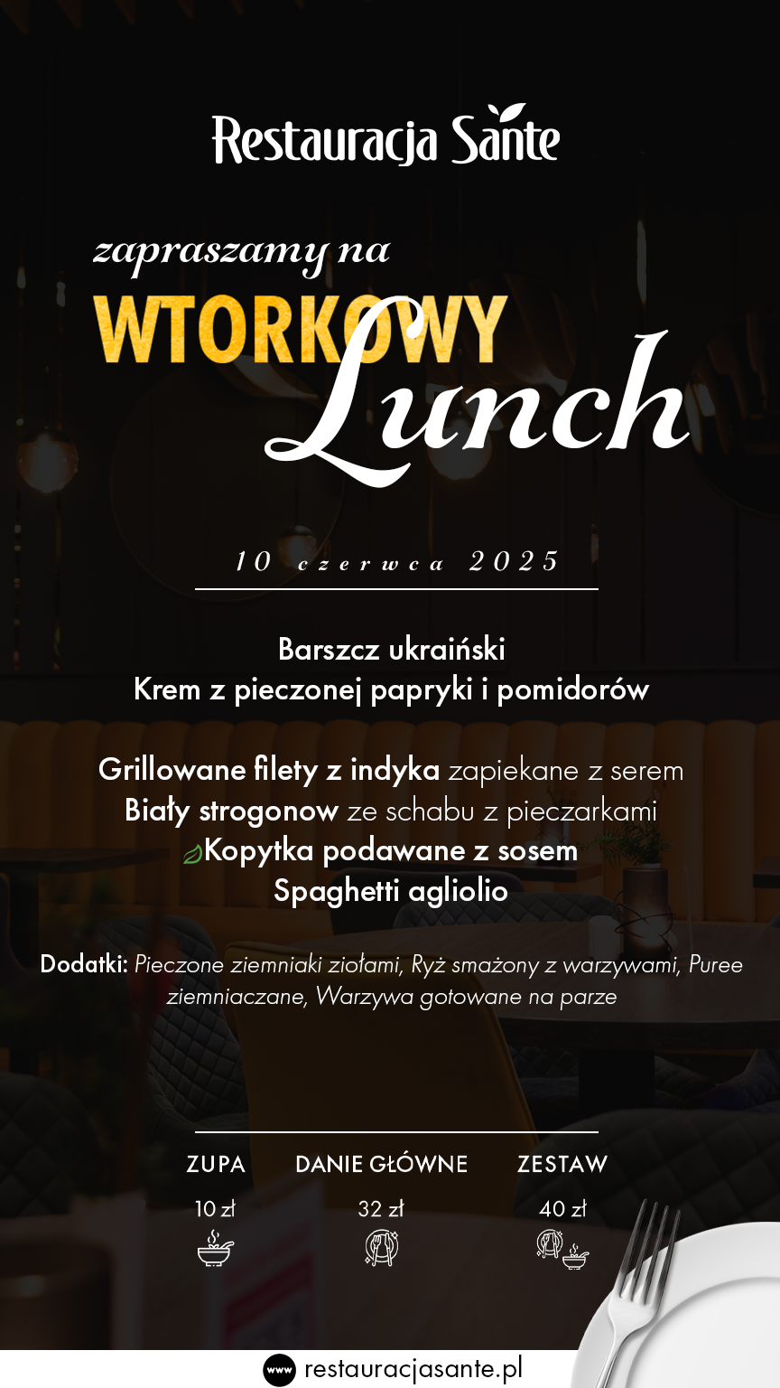 Menu - Restauracja Sante