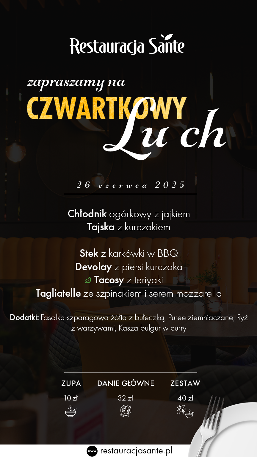 Menu - Restauracja Sante