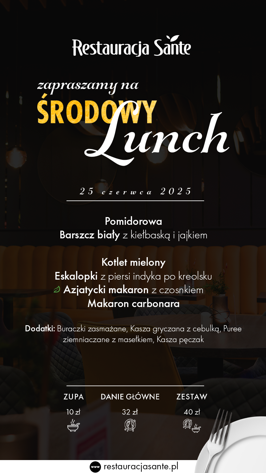 Menu - Restauracja Sante