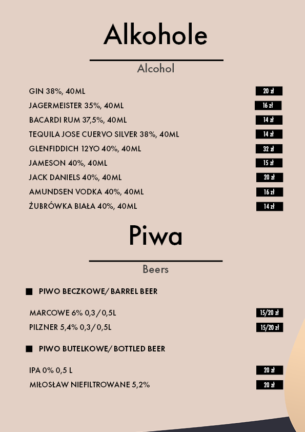 Menu - Restauracja Sante