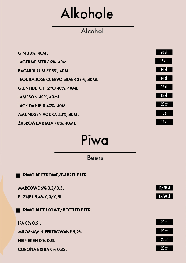 Menu - Restauracja Sante