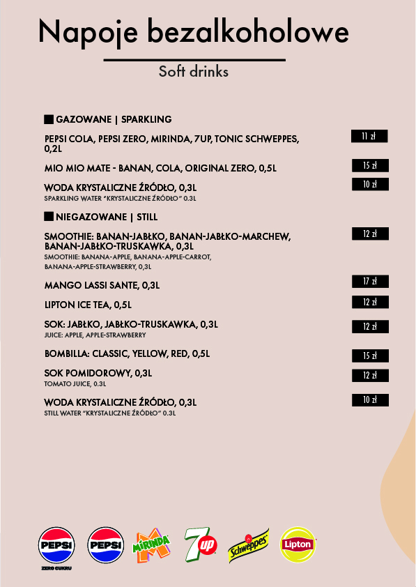 Menu - Restauracja Sante