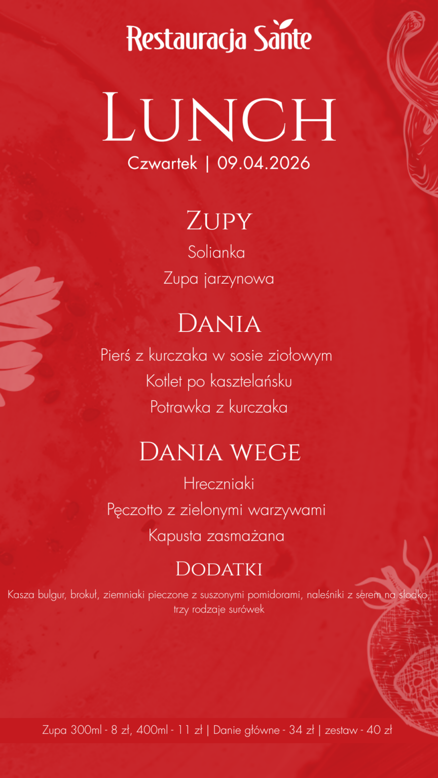 Menu - Restauracja Sante
